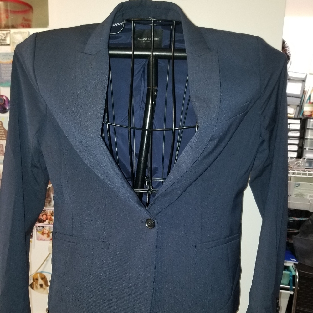 Banana Republic classic fit suit jacket Italian wool
